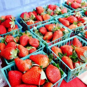 Containers of strawberries